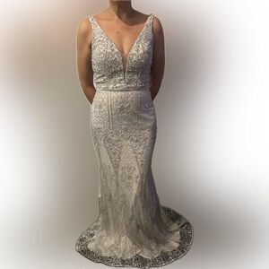 Exquisite Jeweled Wedding Gown